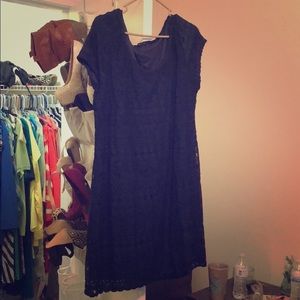 Navy Blue Lace Dress